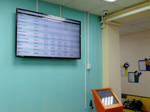 Система электронного расписания приема врачей NEXTLER с электронным информационным табло 50 дюймов